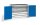 CP Stahlschrank 8831-5035 S10149 lichtgrau, enzianblau 2 Fachböden 120,0 x 50,0 x 100,0 cm, aufgebaut, 1 St.