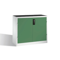 CP Stahlschrank 8831-5035 S10150 lichtgrau, rededagrün 2 Fachböden 120,0 x 50,0 x 100,0 cm, aufgebaut, 1 St.