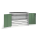 CP Stahlschrank 8831-5035 S10150 lichtgrau, rededagrün 2 Fachböden 120,0 x 50,0 x 100,0 cm, aufgebaut, 1 St.