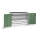 CP Stahlschrank 8831-5035 S10150 lichtgrau, rededagrün 2 Fachböden 120,0 x 50,0 x 100,0 cm, aufgebaut, 1 St.