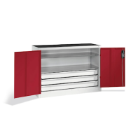 CP Stahlschrank 8831-5035 S10148 lichtgrau, rubinrot 2...