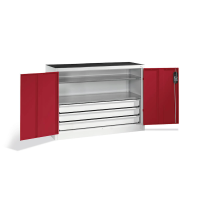 CP Stahlschrank 8831-5035 S10148 lichtgrau, rubinrot 2...