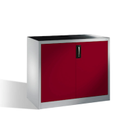 CP Stahlschrank 8831-5035 S10148 lichtgrau, rubinrot 2 Fachböden 120,0 x 50,0 x 100,0 cm, aufgebaut, 1 St.