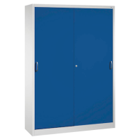 CP Stahlschrank 2149-00 S10051 lichtgrau, enzianblau 8 Fachböden 160,0 x 40,0 x 195,0 cm, aufgebaut, 1 St.