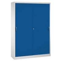 CP Stahlschrank 2149-00 S10051 lichtgrau, enzianblau 8 Fachböden 160,0 x 40,0 x 195,0 cm, aufgebaut, 1 St.