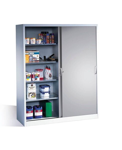 CP Stahlschrank 2159-00 S10096 lichtgrau 4 Fachböden 160,0 x 50,0 x 195,0 cm, aufgebaut, 1 St.