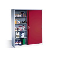 CP Stahlschrank 2159-00 S10098 lichtgrau, rubinrot 4...