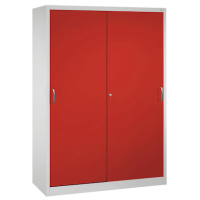 CP Stahlschrank 2159-00 S10098 lichtgrau, rubinrot 4 Fachböden 160,0 x 50,0 x 195,0 cm, aufgebaut, 1 St.