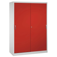 CP Stahlschrank 2159-00 S10098 lichtgrau, rubinrot 4 Fachböden 160,0 x 50,0 x 195,0 cm, aufgebaut, 1 St.