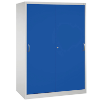 CP Stahlschrank 2169-00 S10100 lichtgrau, enzianblau 4 Fachböden 160,0 x 60,0 x 195,0 cm, aufgebaut, 1 St.