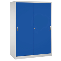 CP Stahlschrank 2169-00 S10100 lichtgrau, enzianblau 4 Fachböden 160,0 x 60,0 x 195,0 cm, aufgebaut, 1 St.