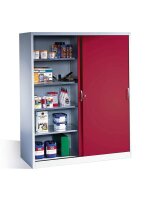 CP Stahlschrank 2169-00 S10097 lichtgrau, rubinrot 4...