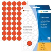 HERMA Klebepunkte 2252 rot Ø 19,0 mm, 1.280 St.