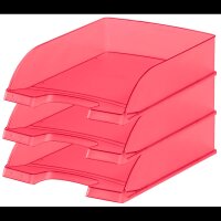 LEITZ Briefablage Plus 52270026 rot-transparent DIN A4, 1 St.