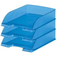 LEITZ Briefablage Plus 52270034 blau-transparent DIN A4,...