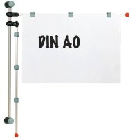 MAUL Planhalter DIN A0 silber Wandmontage, 1 St.