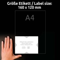 AVERY Zweckform Träger-Etiketten  8002-5 weiß 160,0 x 120,0 mm, 5 Blatt