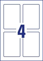 AVERY Zweckform Träger-Etiketten  8001-5 weiß 80,0 x 120,0 mm, 5 Blatt