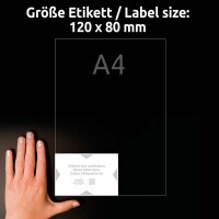 AVERY Zweckform Träger-Etiketten  8001-5 weiß 80,0 x 120,0 mm, 5 Blatt