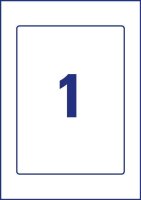 AVERY Zweckform Träger-Etiketten  8003-5 weiß 160,0 x 220,0 mm, 5 Blatt
