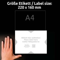 AVERY Zweckform Träger-Etiketten  8003-5 weiß 160,0 x 220,0 mm, 5 Blatt