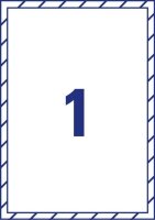 AVERY Zweckform Hinterglasaufkleber L9001-10 weiß 210,0 x 297,0 mm, 10 Blatt