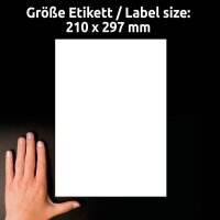 AVERY Zweckform Hinterglasaufkleber L9001-10 weiß 210,0 x 297,0 mm, 10 Blatt