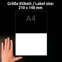 AVERY Zweckform Hinterglasaufkleber L9002-10 weiß 210,0 x 148,0 mm, 10 Blatt