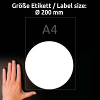 AVERY Zweckform Hinterglasaufkleber L9003-10 weiß 200,0 x 200,0 mm, 10 Blatt