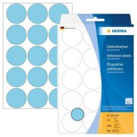 HERMA Klebepunkte 2273 blau Ø 32,0 mm, 480 St.