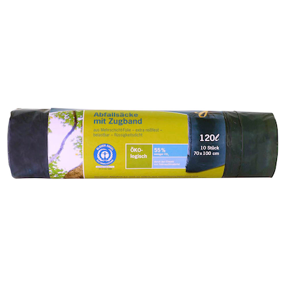 Secolan® Müllbeutel 120,0 l blau 35,0 µm, 10 St.