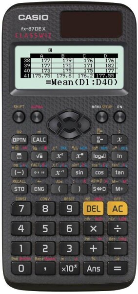 CASIO FX-87DE X Wissenschaftlicher Taschenrechner schwarz