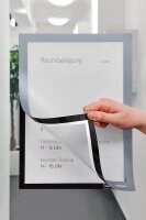 magnetoplan Magnetrahmen selbstklebend Magnetofix  grau...