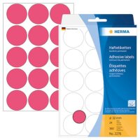 HERMA Klebepunkte 2276 leuchtrot Ø 32,0 mm, 360 St.