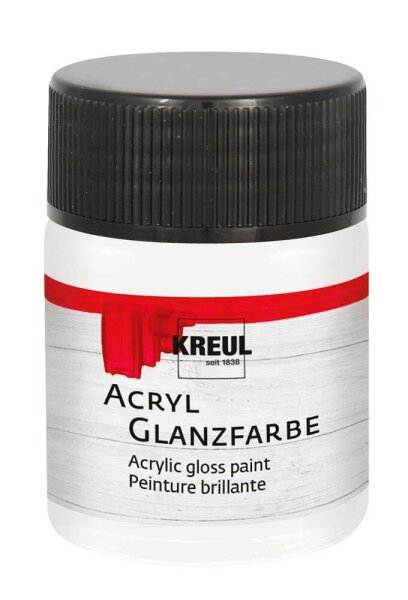 KREUL Glanzfarbe Acrylfarbe weiß 50,0 ml, 1 St.