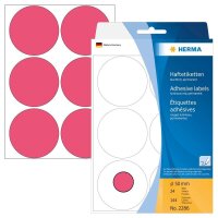 HERMA Klebepunkte 2286 leuchtrot Ø 50,0 mm, 144 St.