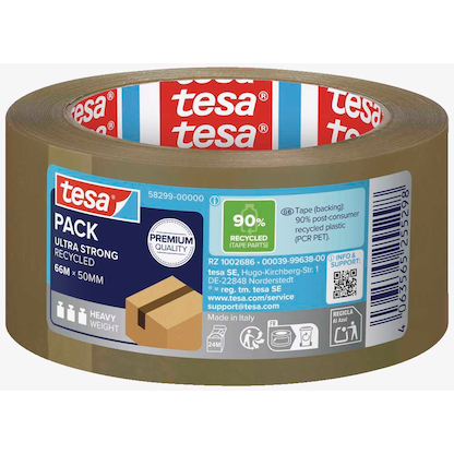 tesa Packband tesapack® Ultra Strong Recycled braun 50,0 mm x 66,0 m 1 Rolle