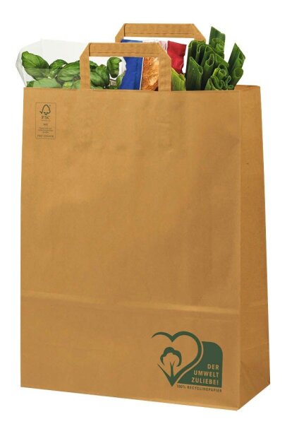 VP Papier-Tragetaschen braun 32,0 x 42,0 cm, 50 St.