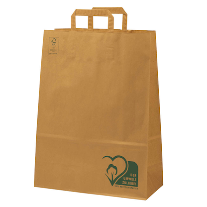 VP Papier-Tragetaschen braun 32,0 x 42,0 cm, 50 St.
