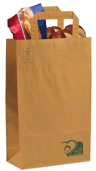 VP Papier-Tragetaschen braun 22,0 x 36,0 cm, 50 St.