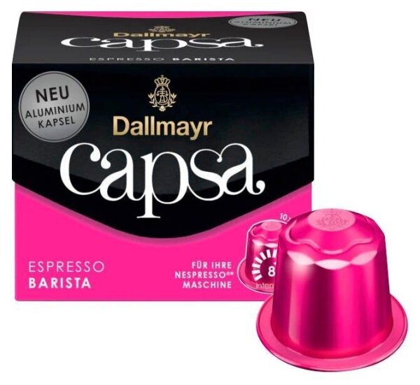 Dallmayr Capsa ESPRESSO BARISTA Kaffeekapseln, Arabica- und Robustabohnen kräftig, 10 St.