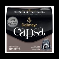 Dallmayr Capsa ESPRESSO RISTRETTO Kaffeekapseln, Arabica- und Robustabohnen kräftig, 10 St.