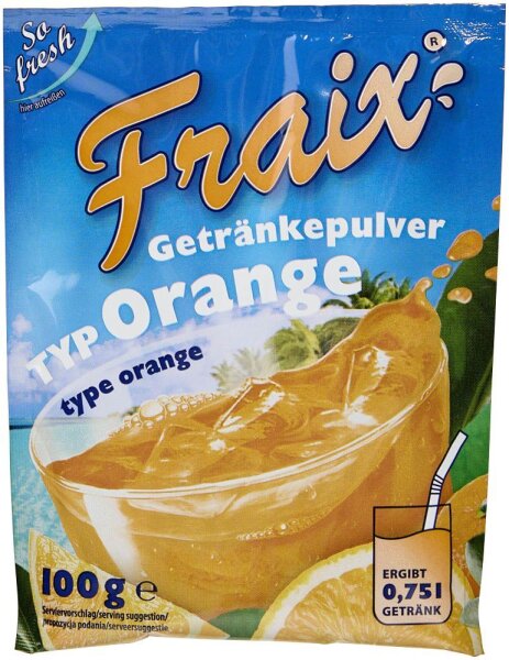 Orange Getränkepulver 25x 100,0 g