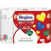 Regina Küchenrollen mit Herzen 3-lagig, 4 Rollen