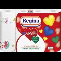 Regina Küchenrollen mit Herzen 3-lagig, 4 Rollen