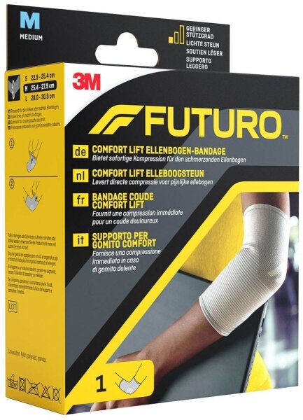 FUTURO™ Ellenbogenbandage Comfort Lift 76578DABI, Gr. M grau 25,4-27,9 cm, 1 St.