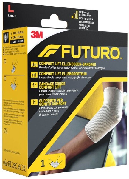 FUTURO™ Ellenbogenbandage Comfort Lift 76579DABI, Gr. L grau 28,0-30,5 cm, 1 St.