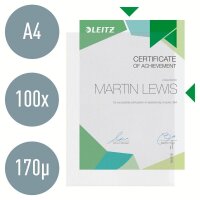 LEITZ Sichthüllen 4060 DIN A4 transparent genarbt 0,17 mm, 100 St.