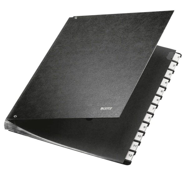 LEITZ Pultordner 5812 1-12 schwarz, 1 St.