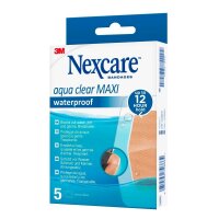 Nexcare™ Pflaster Aqua Clear MAXI Waterproof N1205DMN beige 6,0 x 8,8 cm, 5 St.